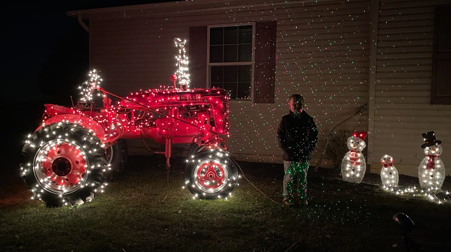 Machinery Pete Shows Off EyeCatching Tractor Christmas Light Displays